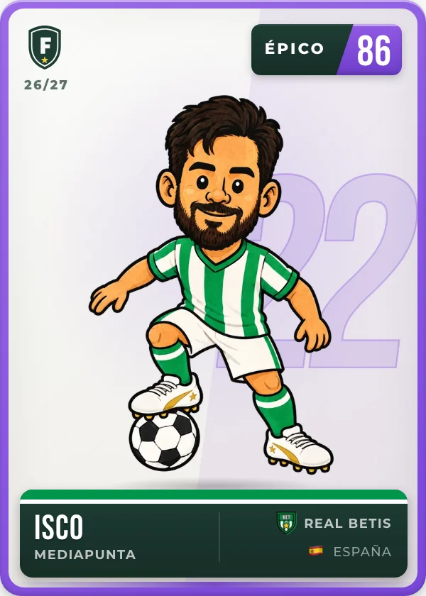Cromo de Isco, épico, 86